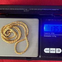 22k. 916 Solid Hold Chain