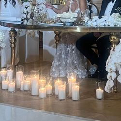46 Hurricane Vases For Candles- Floating & Pillar
