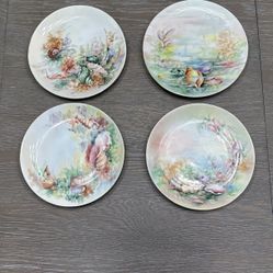 Antique Hand Painted Bavarian Plates
