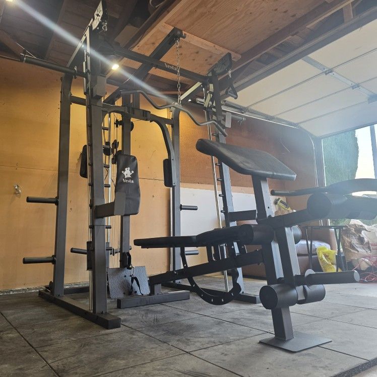 Smith Machine 2001 | Multi-Use Adj Bench | Gym Equipment | Fitness | Squat Rack | Excercise |🔴WEIGHTS AND BARBELL SOLD SEPARATELY 🔴 FREE DELIVERY 🚚