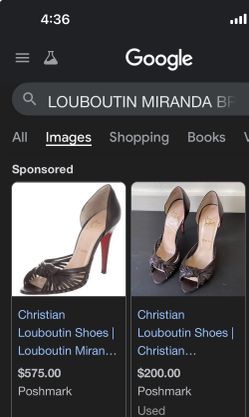 LOUBOUTIN MIRANDA BROWN LEATHER D'ORSAY STRAPPY KNOTTED OPEN TOE PUMPS in excellent condition asking $100 SIZE 38 (8)