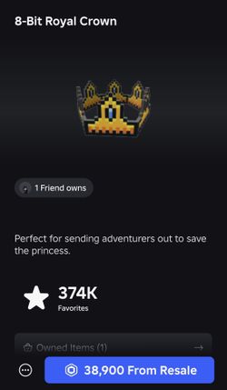 8 Bit Royal Crown Roblox Limited