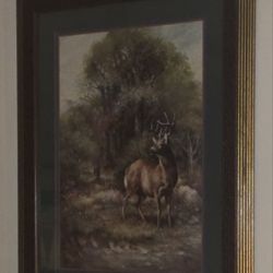 Vintage Home Interior Deer Picture 