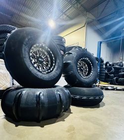 XMAS. DEAL. On METAL FX 15” Beadlock Wheels & Sandcraft 32” 11 Paddle Tires For UTV SXS (We Finance)