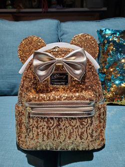 Disney Gold Sparkling LaungeFly Backpack