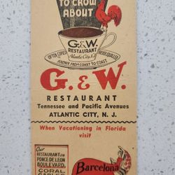 Vintage Resturant Vendor List For Atlantic City