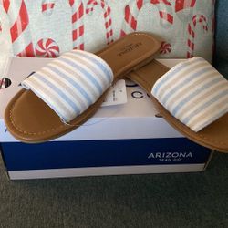 White And Blue Stripes Arizona Flats 