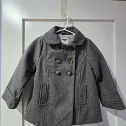 Girls Gray Peacoat