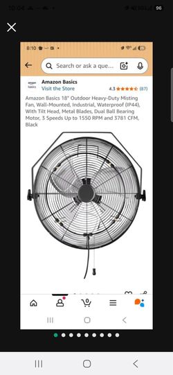Misting fan
