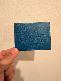 Piaget Blue Saffiano Leather Card Holder