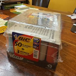 New Bic Lighters 50 + 3 Pack 