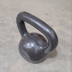 20-Pound Cast Iron Kettlebell with Black Enamel Finish