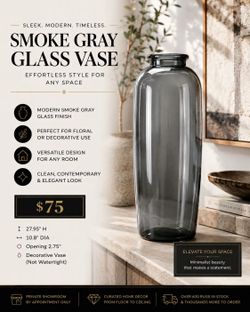 Smoke Glass Jar Vase