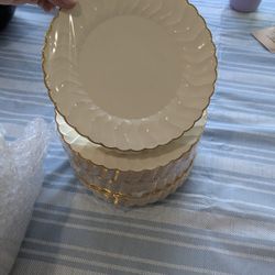 Ivory Plastic Plates
