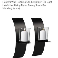 Black Wall Candle Holder