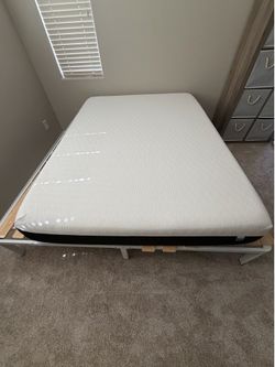 Bear Original Queen Foam Mattress + 14” Metal Bed Frame - Excellent Condition