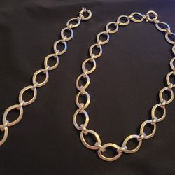 Milor Silver Bracelet and Necklace
