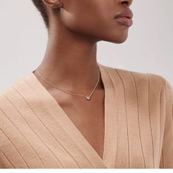 Authentic Tiffany & Co necklace with aquamarine pendant
