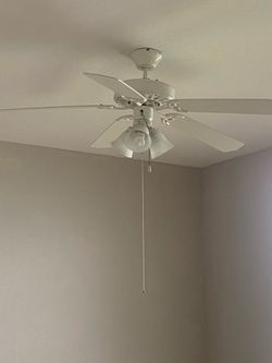 4 white ceiling fans