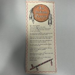 Early Red Cloud Indian School Pine Ridge South Dakota “Indian Prayer" Bookmarker. Has some folds/marks - see pics