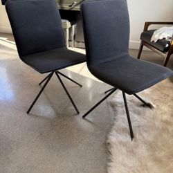 Crate & Barrel Swivel Chairs X 2 