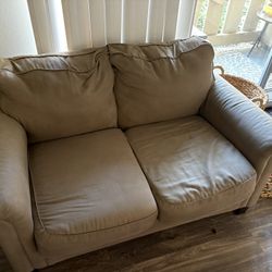 2 Couches With Queen Bed/ Coffee Table