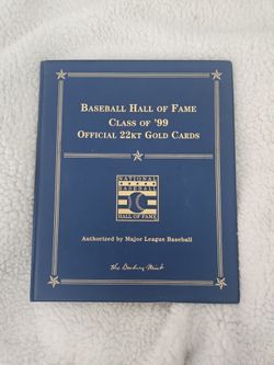 Baseball Hall Of Fame class of 99 official 22kt gold cards in chandler