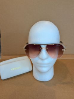 Versace Rimless Aviator Sunglasses