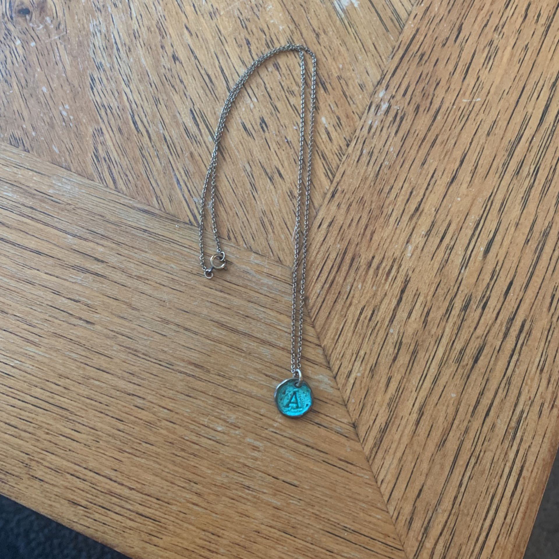 Turquoise “A” Necklace