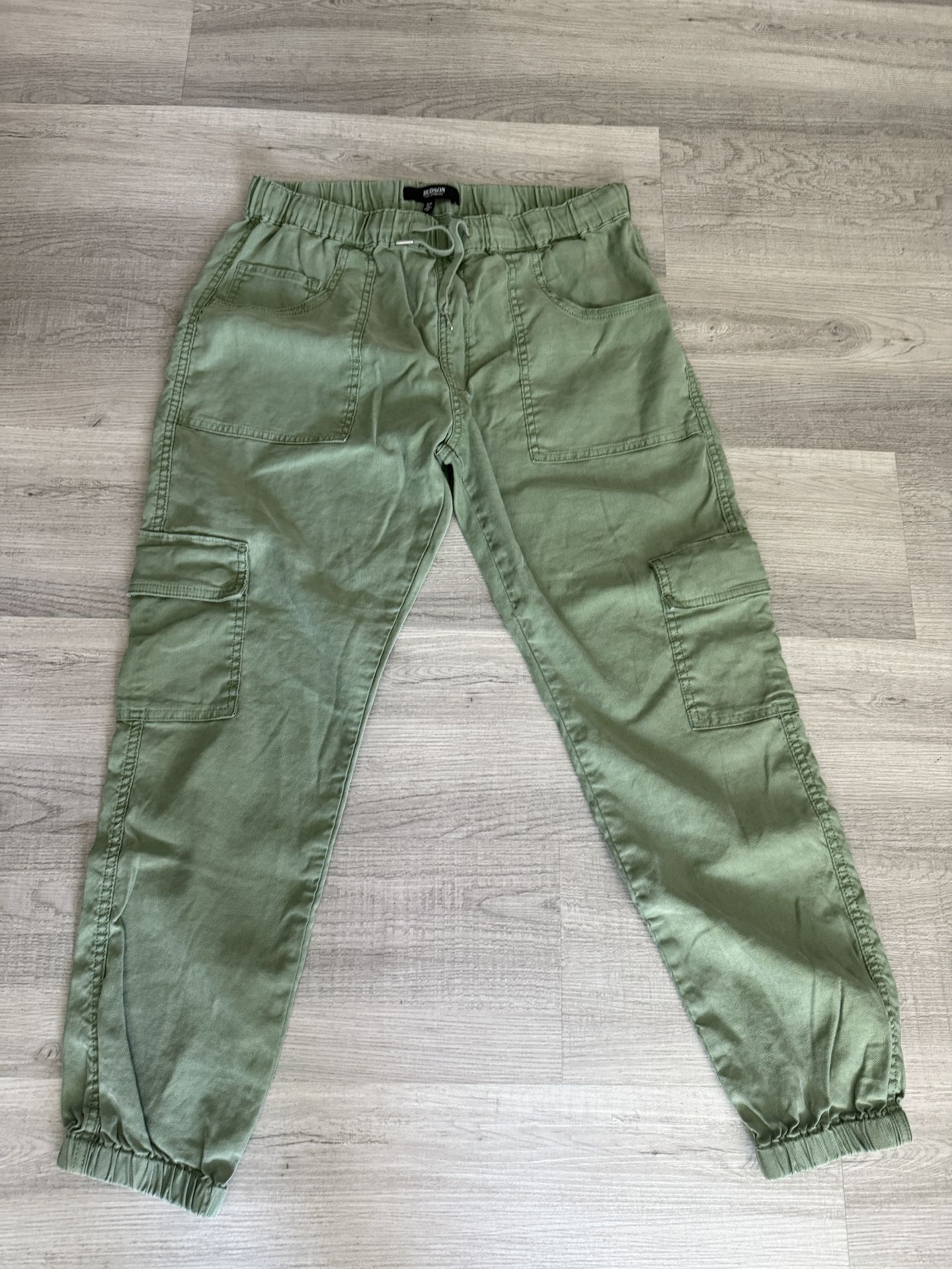 Hudson Los Angeles Cargo Joggers  Lyocell Linen  Size Medium EC