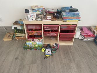 IKEA Storage Shelves & Pink Inserts