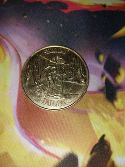 ORIGINAL 1985 STAR WARS EWOKS SHAMAN DULOK BRONZE METAL COIN KENNER VINTAGE