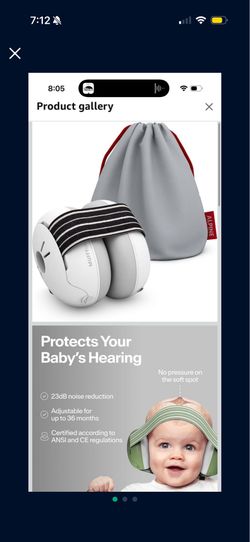 Noise canceling headphones for infants and toddlers