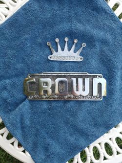 Vintage OEM Crown School Bus Emblem