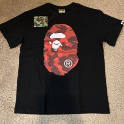 Bathing Ape ABC Camo Black and Red Tees Medium Large