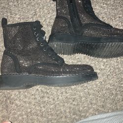 Black Sparkling Boots 