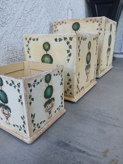 3pc Plant Basket Decor , cute home decor, 3 boxes, plant decor boxes, interior or exterior ,$99