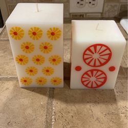 Vintage Candles- Sunflower And Christmas Candies