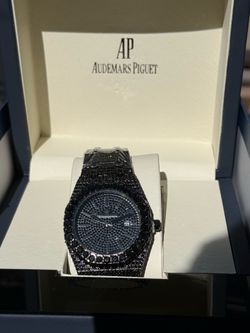 Black  Moissanite AP watch