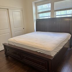 King size Bed frame and mattress