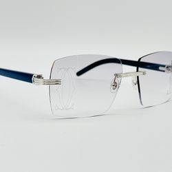 PREMIERE C DE CARTIER BLUE WOOD C DECOR RARE SUNGLASSES NEW 100% GENUINE ~$3825