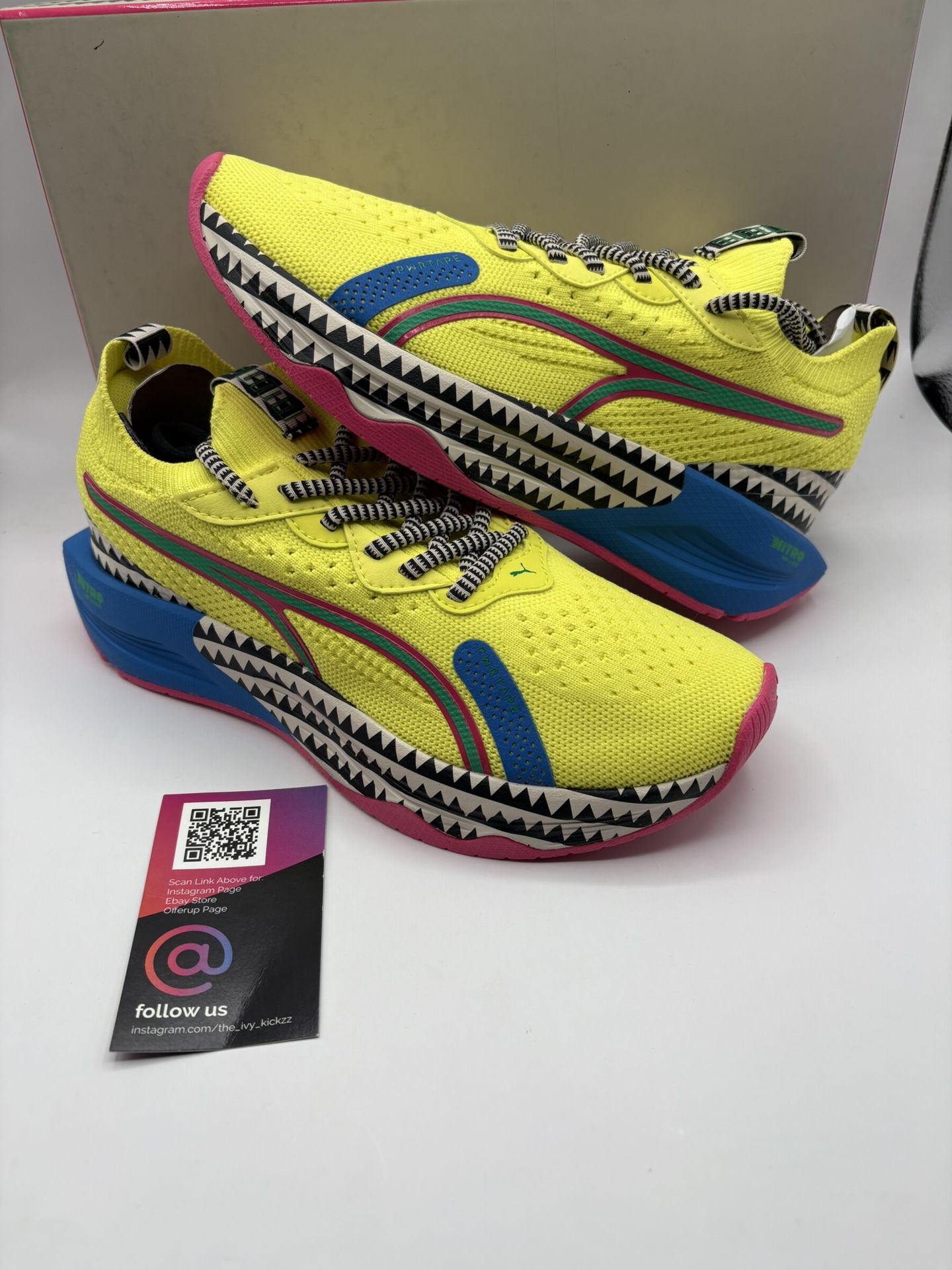 New Puma PWR XX Nitro Luxe LemLem 379040 01 Yellow Running Shoes