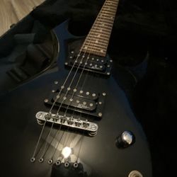 Electric Guitar With Amplifier Mixer 