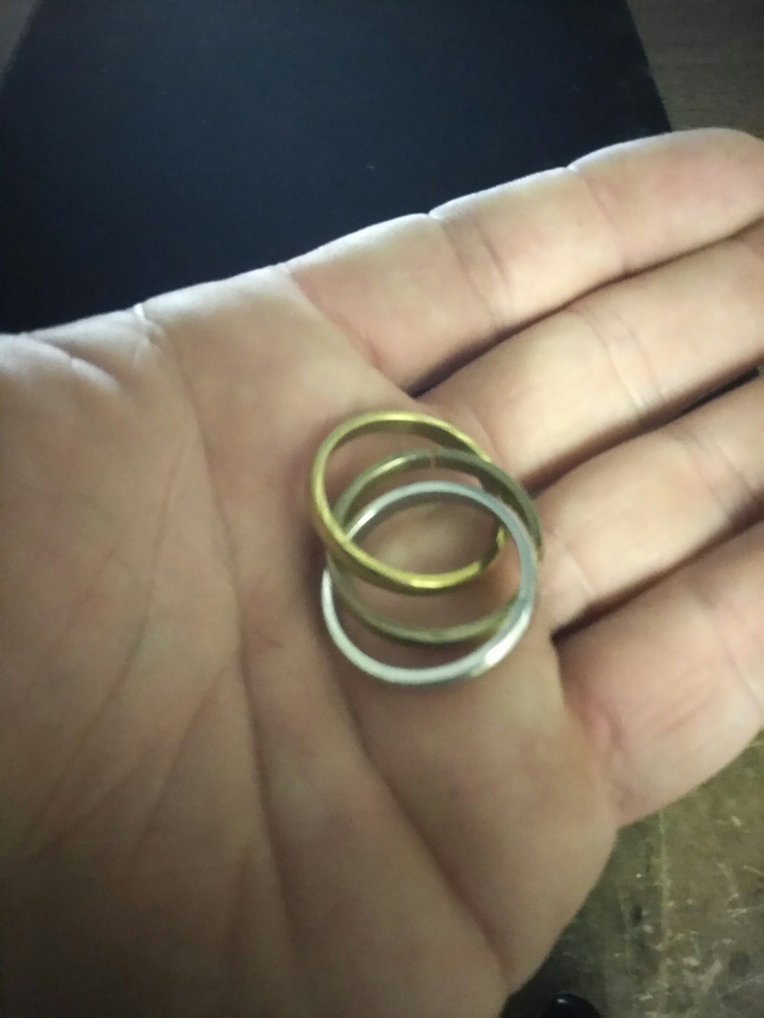 3 band wedding ring size 10