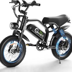 750W Electric Dirt Bike for Adults & Teens – 16" x3.0 Fat Tire Electric Bike, Motorcycle-Style Ebike, 48V 15Ah Battery, 5 PAS, Electric Bicycle