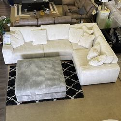 Corduroy 4-piece Corner Sectional