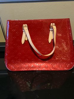 Louis Vuitton Red Vernis Monogram Tote Bag