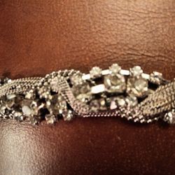Braid Crystal Mesh Chain Sash
