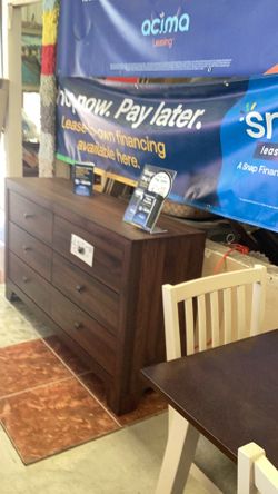 New dresser, six doors free Deliver brown color 50 wider 33 inches high