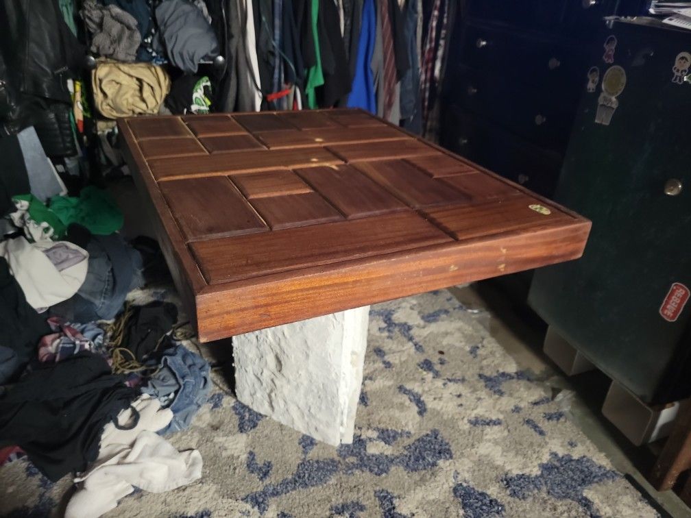 Spinning Table , Stone Base. 